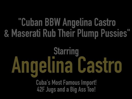 Curvy cuban angelina castro bangs with