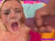 Fake cumshot from giant rubber dong 14/16