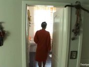 Caroline showering 1 1/16