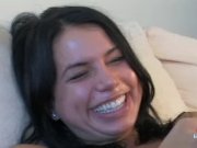 Micah's hot pussy gets a dildo 3 13/16