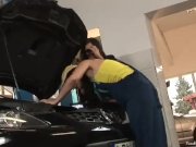 Sandra and Claudia having fun in garage 1/16