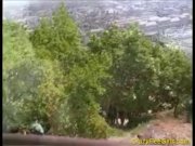 Blond slut flashing and pissing 2/16