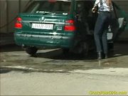 Peeing before washing car 2/16