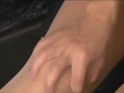 Jo playing in tan stockings 14/16