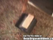  Ebony Caren Has A Screaming Sybian Orgasm  1/16