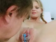 Busty Jenny extreme pussy gaping on gyno chai 12/16