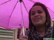 Cute Latina gets pick-up and fucked  3/16