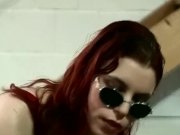 Latex babe sucks cock then rides it 7/16