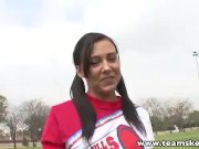 Cheerleader Ivy Winters cheering for cock    1/16