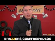 Two competeing brunettes share their coach - Brazzers 1/16