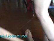 Gothic teens lapdance and play with cock