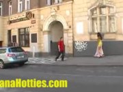 She shows her naked body at the public street 6/16