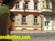 Upskirt pussy at the public street 6/16