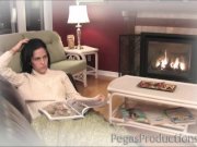 Foxy fuck by a cozy fire  1/16