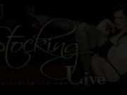 Blonde masturbating her pussy in stockings 1/16