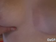 Innocent blonde schoolgirl gets facialized 7/16