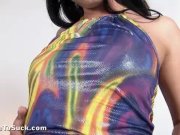 Amateur brunette swallows to impress 1/16