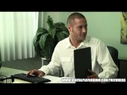 Blonde secretary gives her boss her proposal   1/16