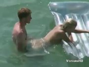 Voyeur films couple fucking in the water 11/16
