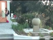 Sexy brunette babe gets horny talking 2/16