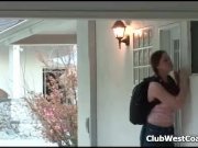 Sexy brunette babe gets horny talking 6/16