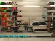 Sexy tanned brunette does lapdance 16/16