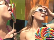 Lusty lesbian amateurs on roller skates 1/16