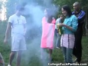 Russian students have a orgy in the woods  2/16