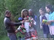 Russian students have a orgy in the woods  3/16