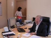 Young naughty assistant fucking her Old boss 1/16