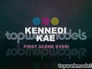 Nerdy blonde babe swallows cum  1/16