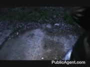 Pretty brunette fucked outside in wasteland 10/16