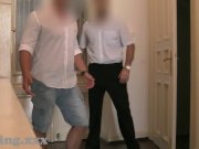 Brunette cheats behind friends back 16/16