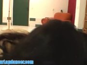 Sexy amateur brunette does lapdance 9/16