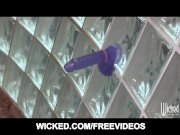 Lexi Belle decides to share her toy in shower 2/16