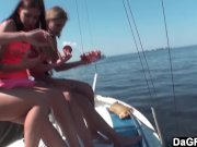 Three teens one a boat   4/16