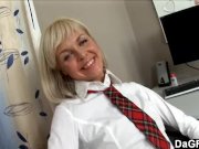 Blonde teen fun pussy play  1/16