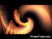 Sexy Kirsten Price's hot orange toy solo  1/16