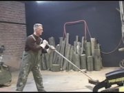 Horny babes tease the carpenter for threesome  2/16