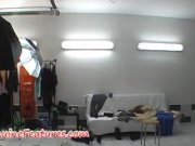 Super slim blonde in hot backstage video 1/16