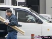 Lovely Asian doll is a sexy flashing 1/16