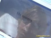 Latin lesbians licking pussy and sharing big  1/16