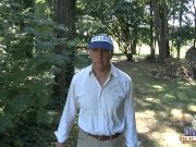 Young blonde milks old stick outdoor 1/16