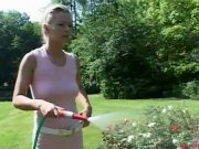 Wife catches hubby with blonde and kick her   1/16