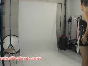 Backstage photoshoot in hot latex dress 16/16
