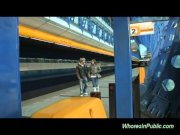 Slut gets pumped on public road 2/16