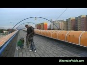 Slut gets pumped on public road 4/16