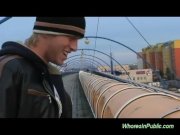 Slut gets pumped on public road 8/16