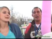 Chick rides tool in fun park 3/16