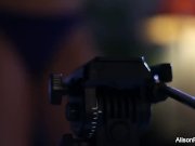 Alison Tyler gets out of her purple lingerie   4/16